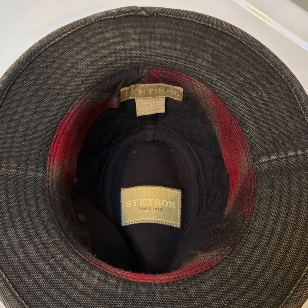 Stetson Black and Red Interior Hat